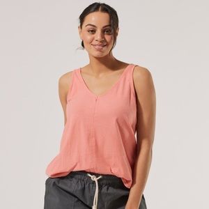 PACT Coral Cotton Hemp Reversible Tank XS